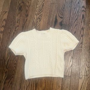 Cream sweater crop top